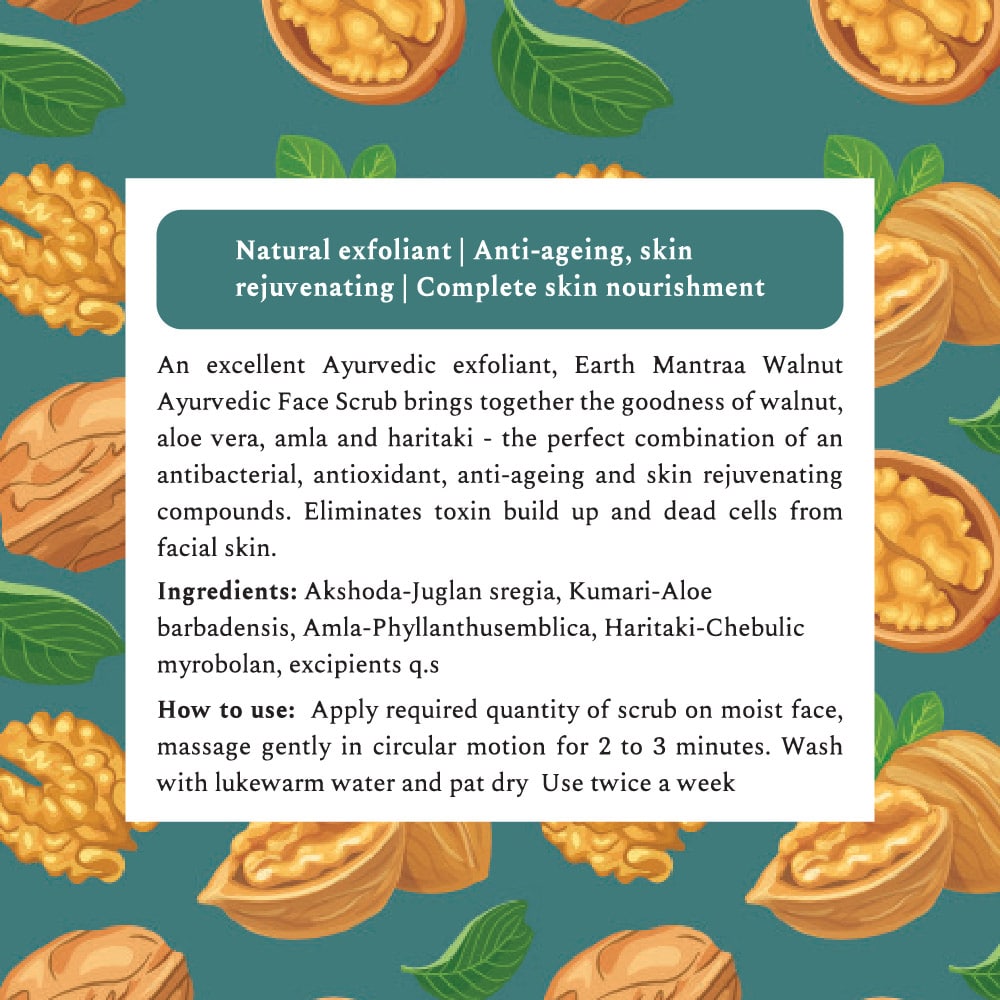 Walnut Face Scrub For Healthy Skin Earth Mantraa